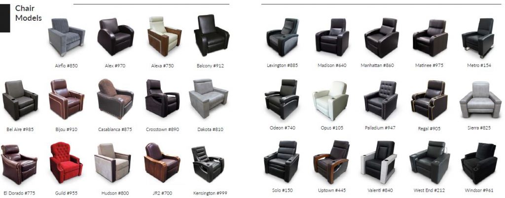Over 30 models of home theater seating available.